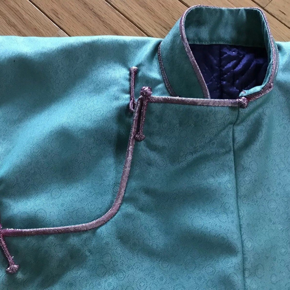 NEW Stunning Silk Handmade Padded Jacket Mongolia - Picture 2 of 5